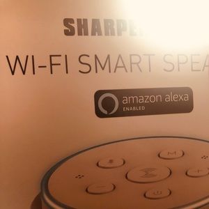 SHARPER IMAGE, WI-FI Speaker with AMAZON ALEXA